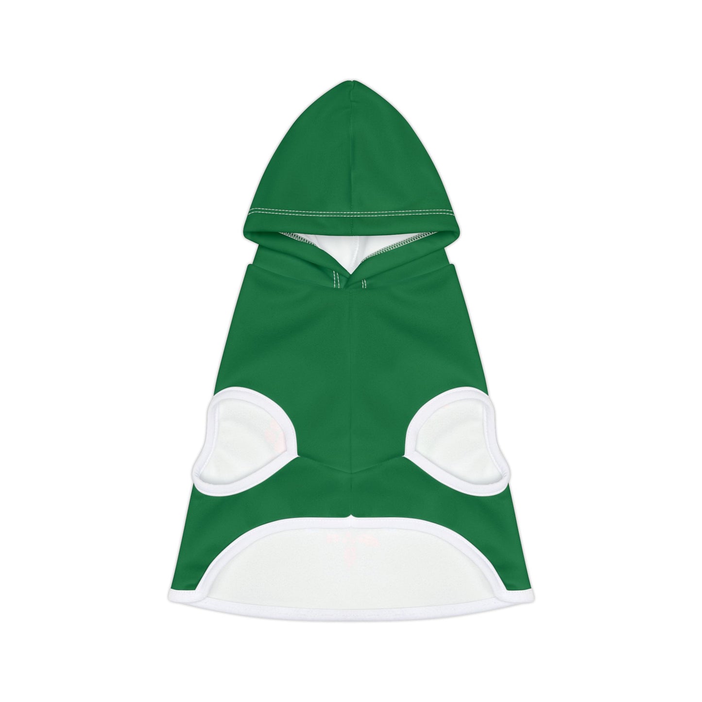 Dog Hoodie - 'Furry & Bright' Holiday Green Pet Hoodie with Festive Paw & Bone Design