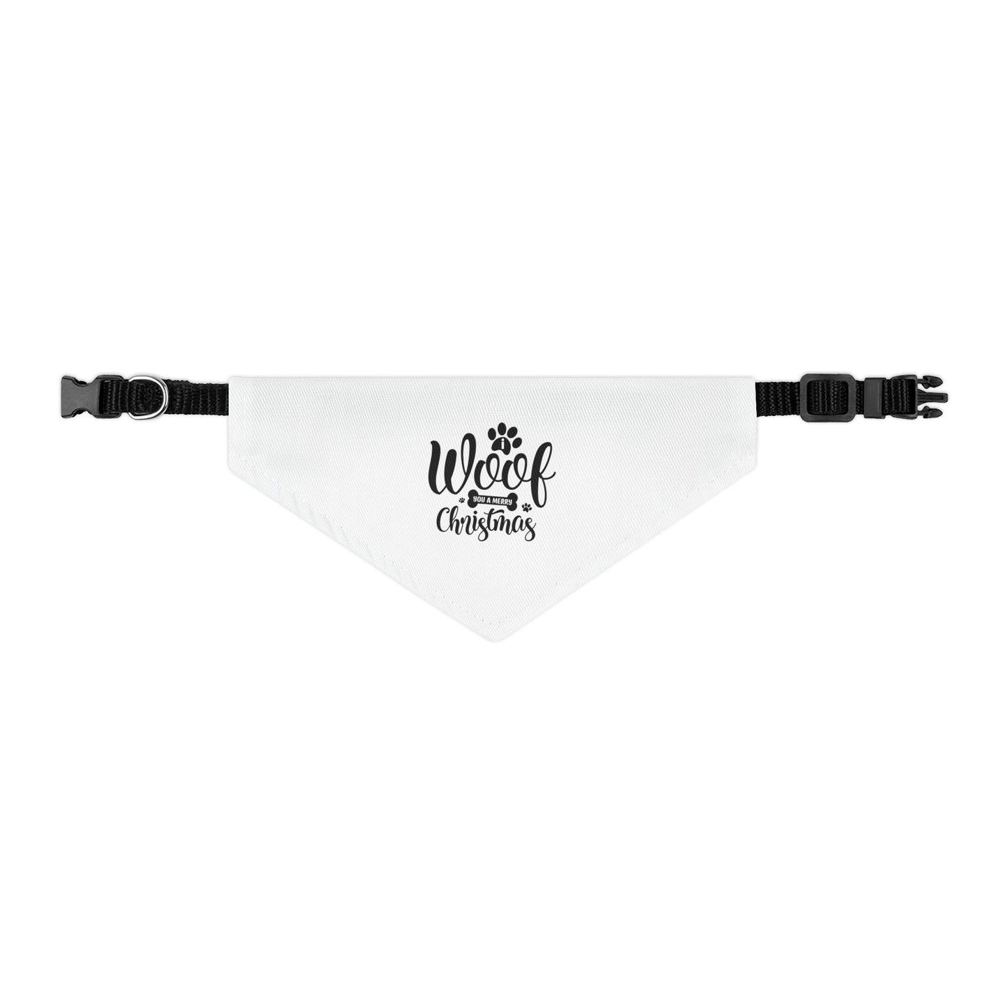 Pet Bandana Collar - &quot;Woof Christmas&quot; Holiday Dog Bandana